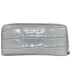 Michael Kors Jet Set Travel crocodile-embossed leather wallet